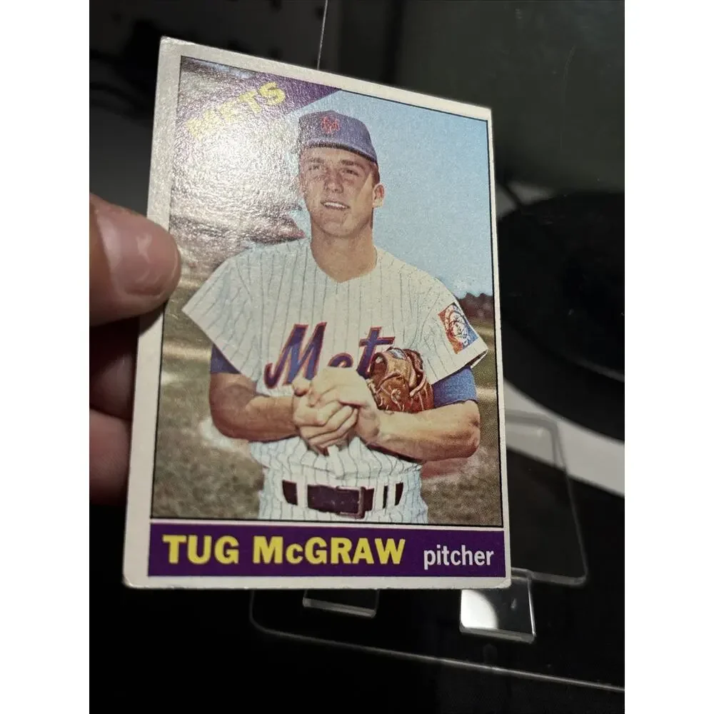 1966 O PEE CHEE Topps BASEBALL 124 TUG McGRAW New York Mets Card OPC 60s
